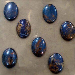 Peacock ore cabochons